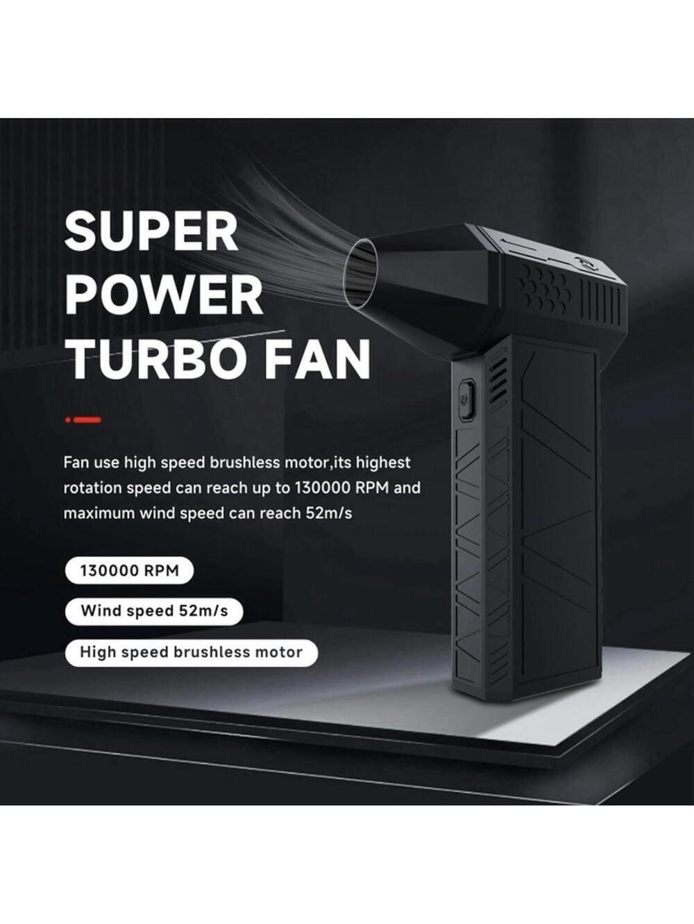 Turbo Handheld Fan of 130,000 RPM, Blow Leaves, Snow, Etc - New and Sealed